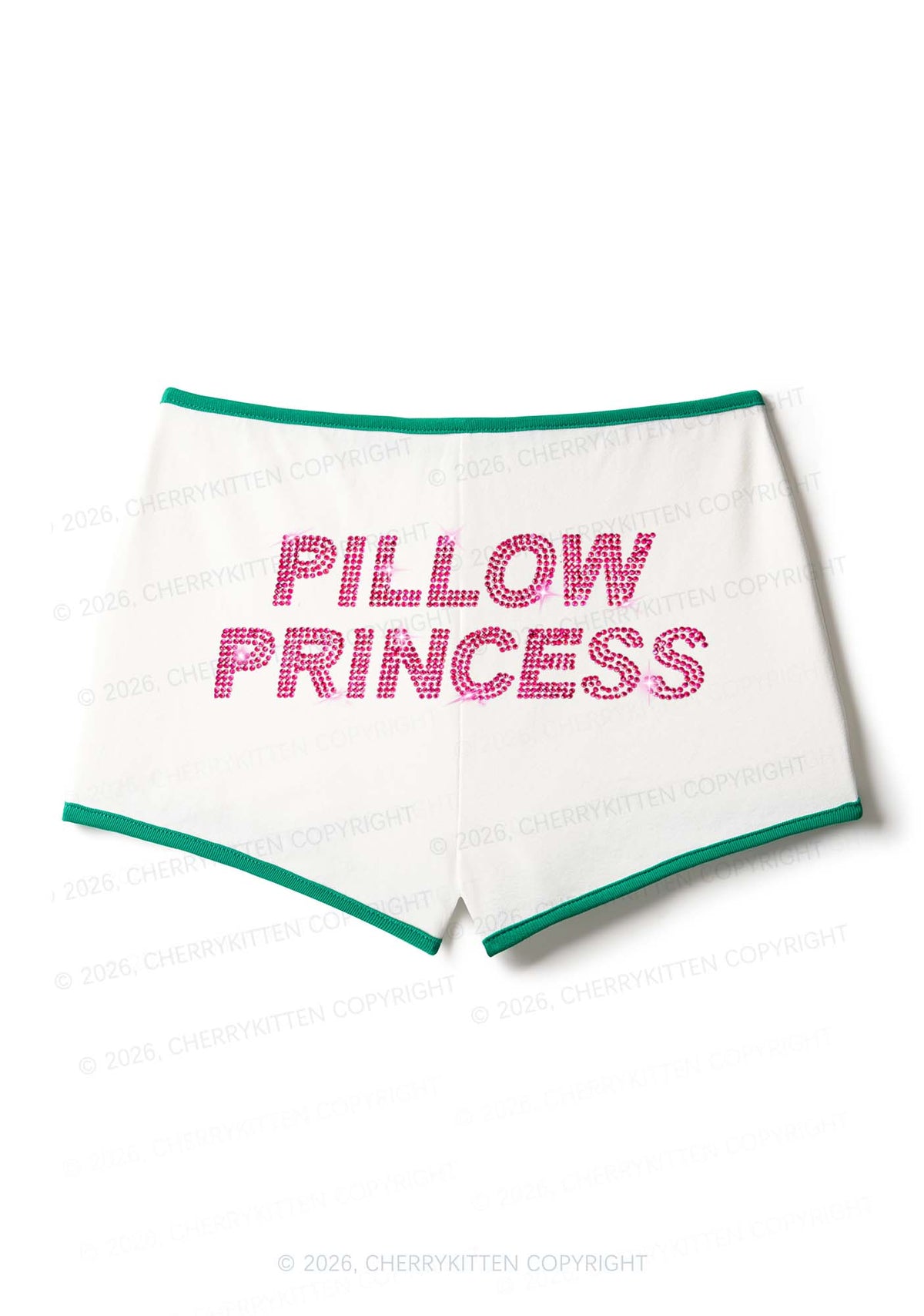 Rhinestone Pillow Princess Y2K Booty Shorts Cherrykitten