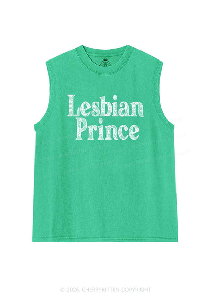 Lesbian Prince Pride Y2K Washed Muscle Tank Cherrykitten