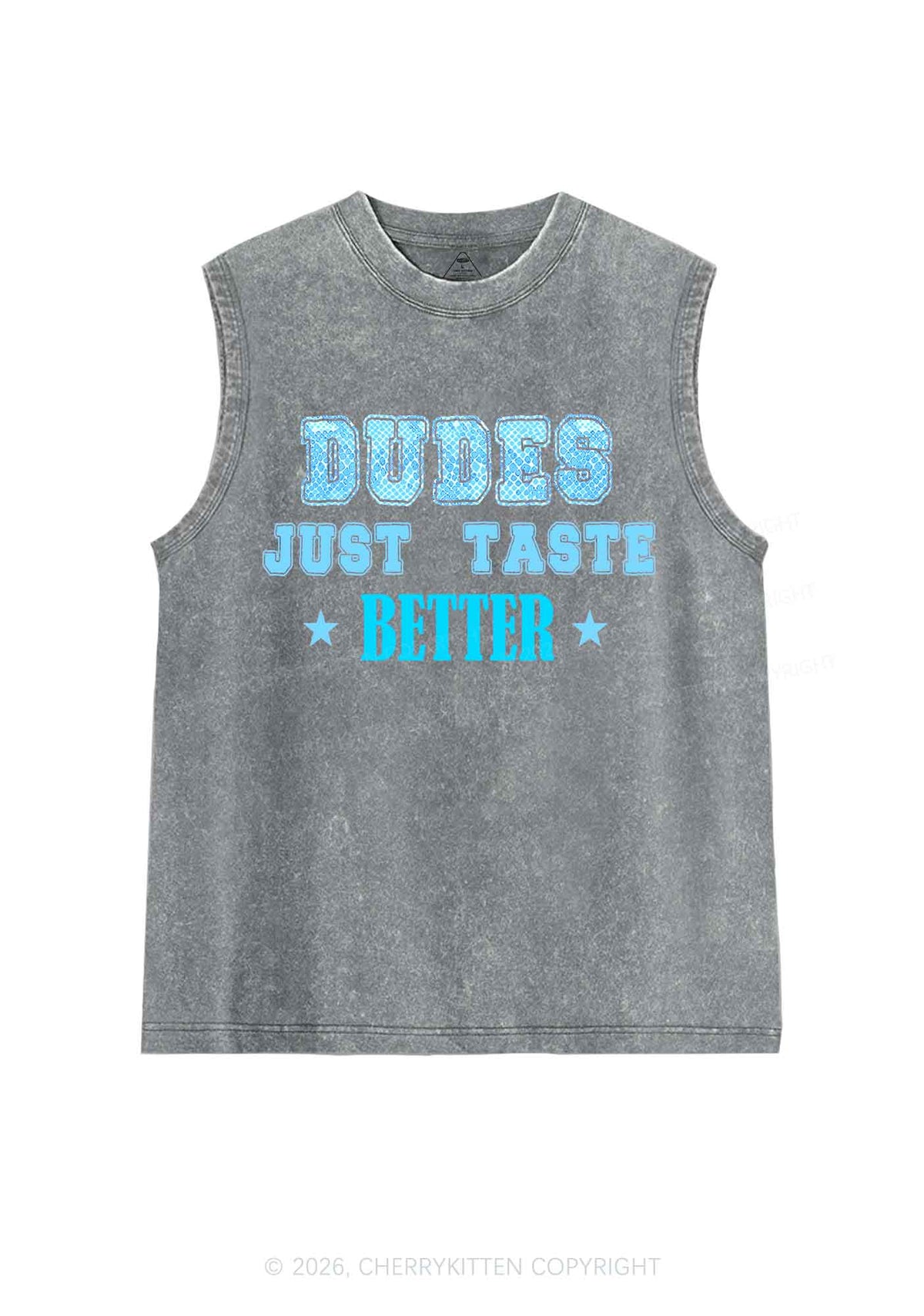 Dudes Just Taste Better Pride Y2K Washed Muscle Tank Cherrykitten