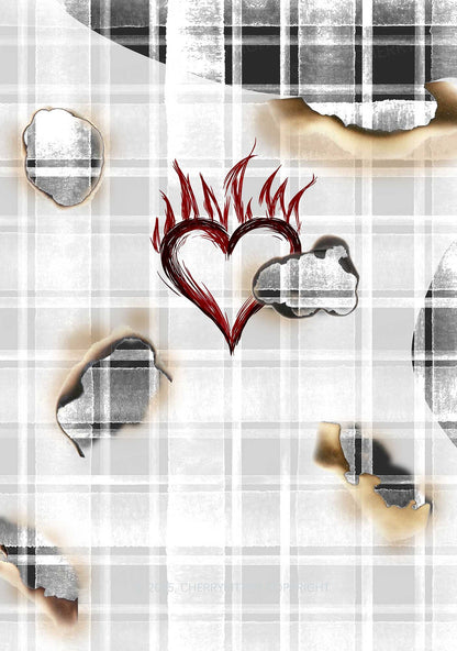 Scorched Love Heart Y2K Mesh Crop Top Cherrykitten