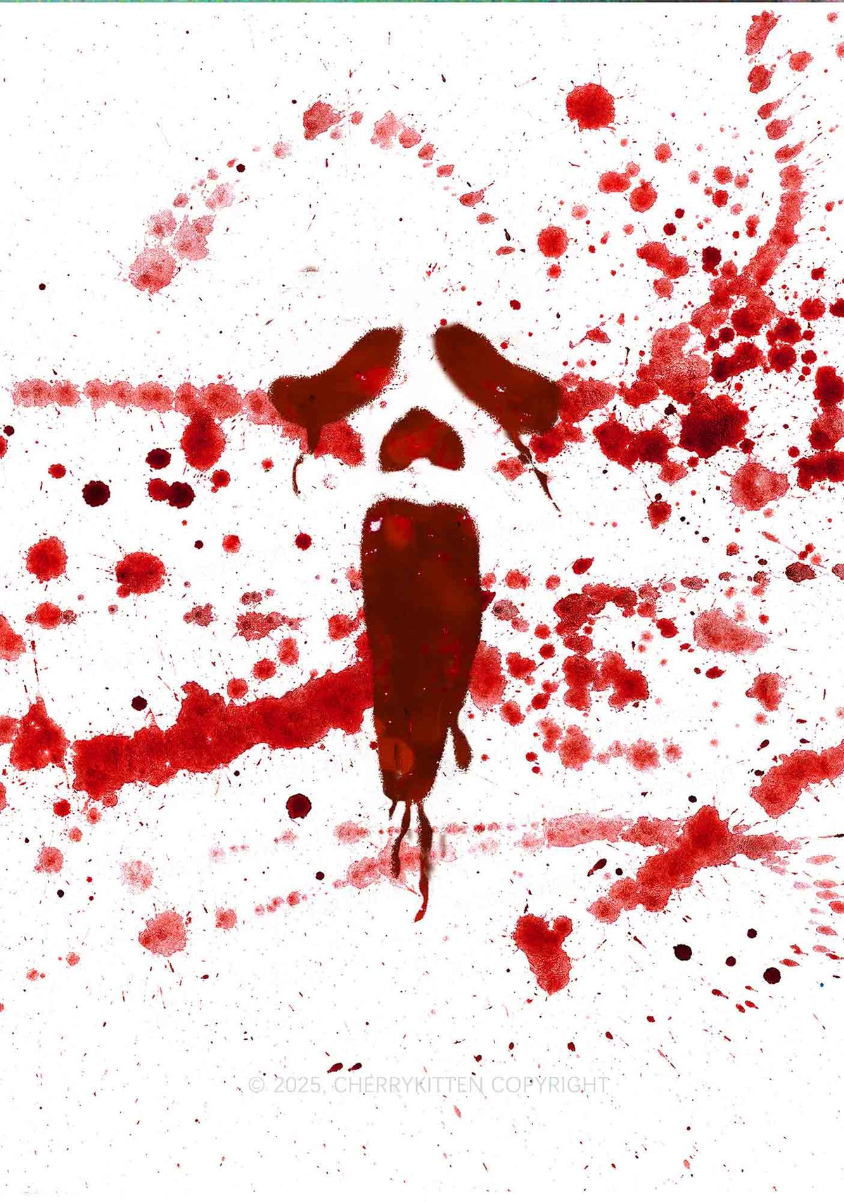 Halloween Bloody Ghost Y2K Mesh Crop Top Cherrykitten