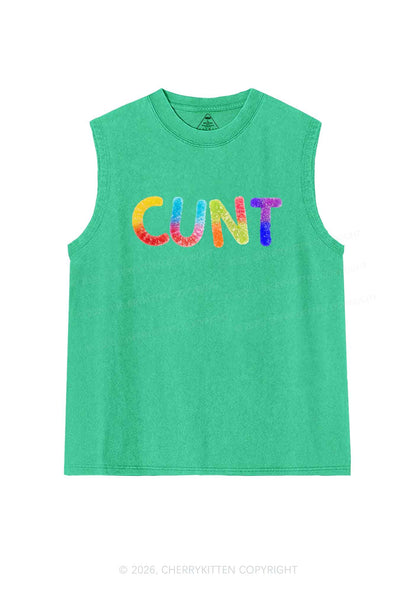 Rainbow Candy Cxxt Pride Y2K Washed Muscle Tank Cherrykitten
