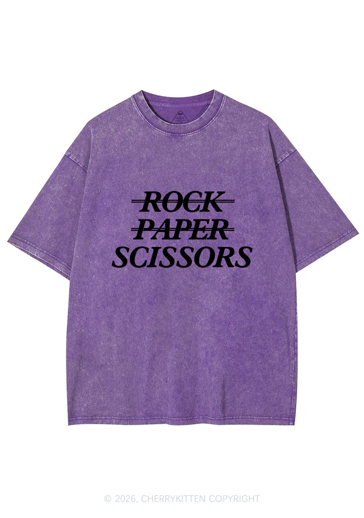 Rock Paper Scissors Pride Y2K Shirts Washed Tee Cherrykitten