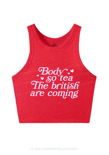 The British Are Coming Y2K Crop Tank Top Cherrykitten