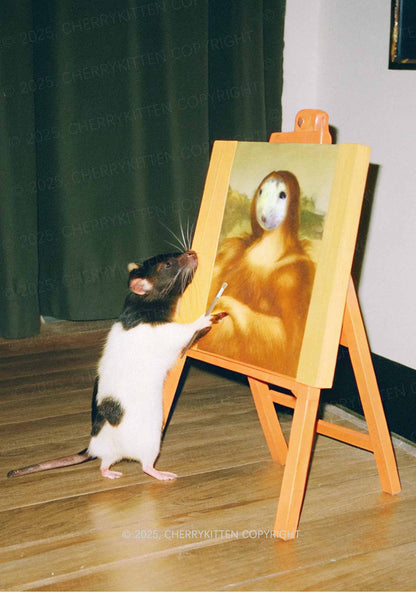 Painting Ratz Y2K Mesh Crop Top Cherrykitten
