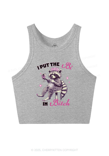Bi Bxxch Raccoon Pride Y2K Crop Tank Top Cherrykitten