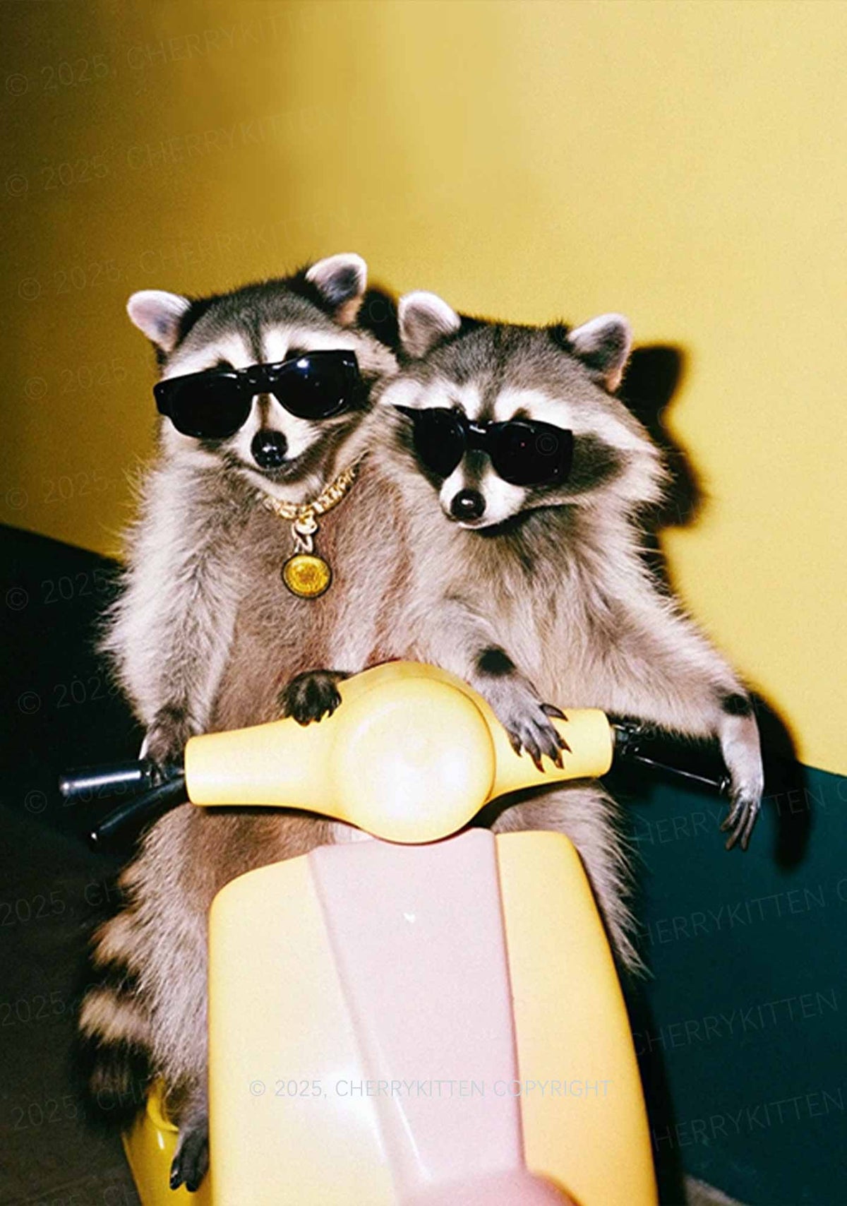 Raccoon Riders Y2K Mesh Crop Top Cherrykitten