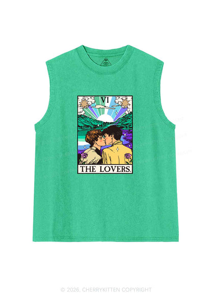 The Gay Lovers Pride Y2K Washed Muscle Tank Cherrykitten