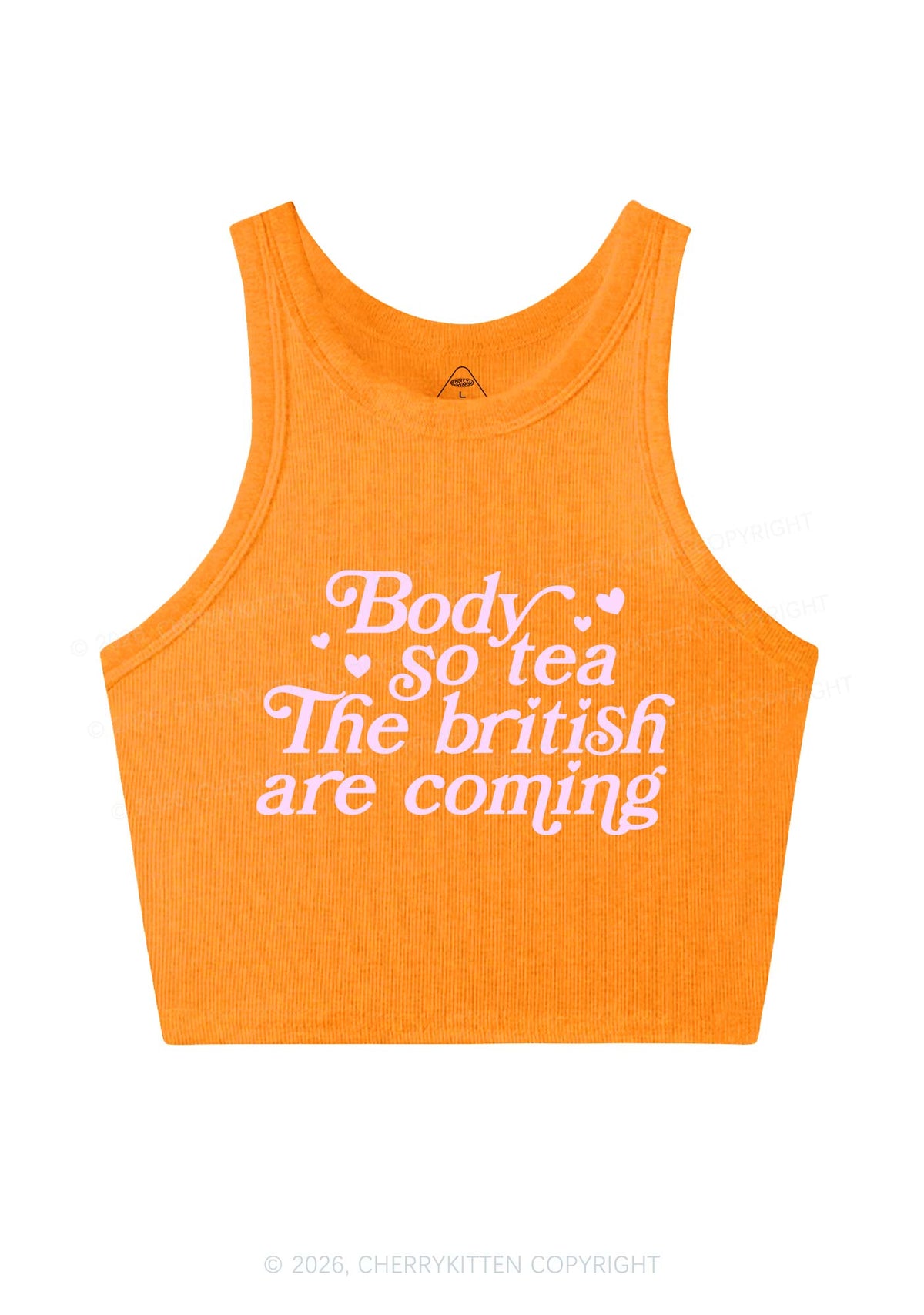 The British Are Coming Y2K Crop Tank Top Cherrykitten