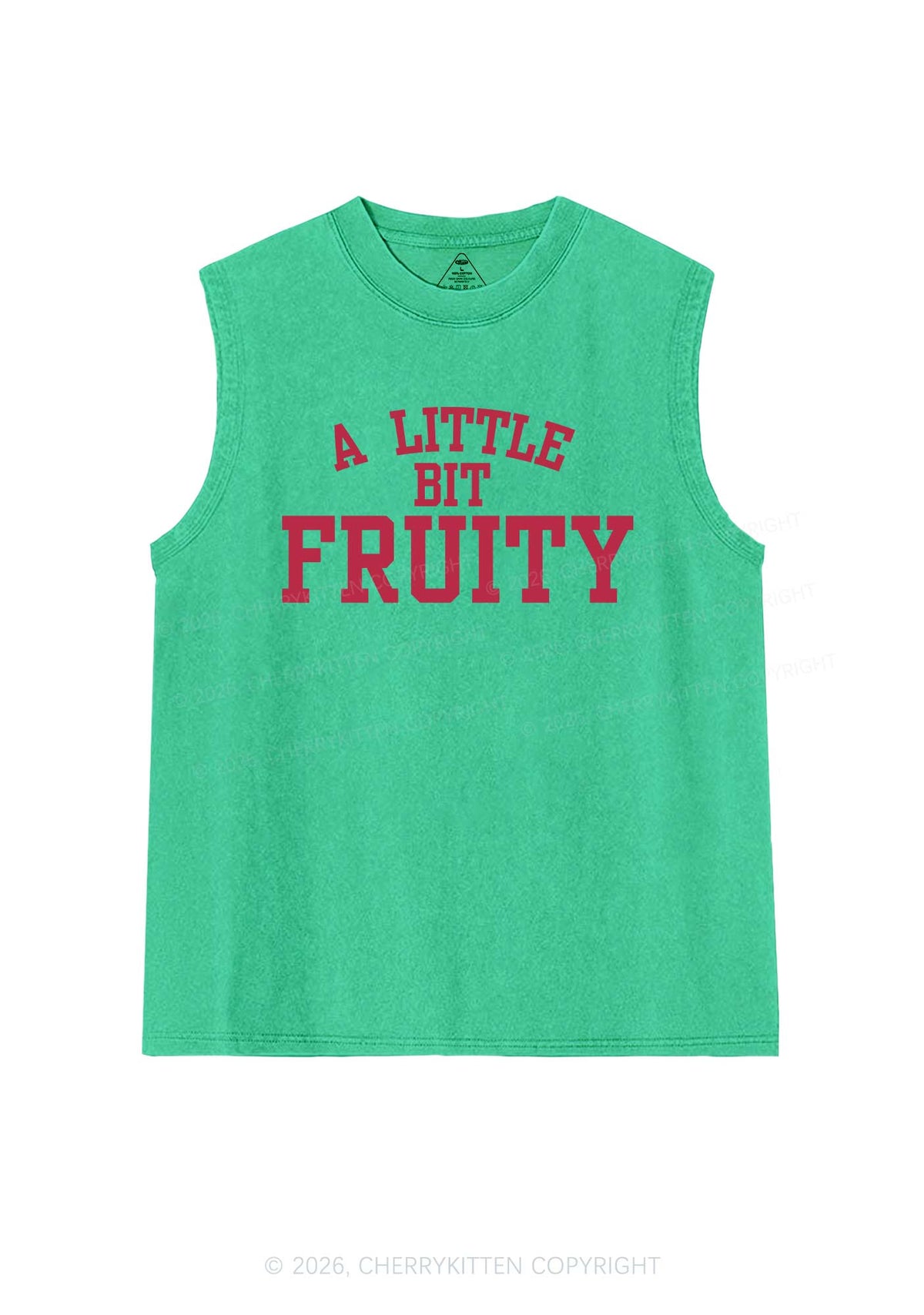 A Little Bit Fruity Pride Y2K Washed Muscle Tank Cherrykitten