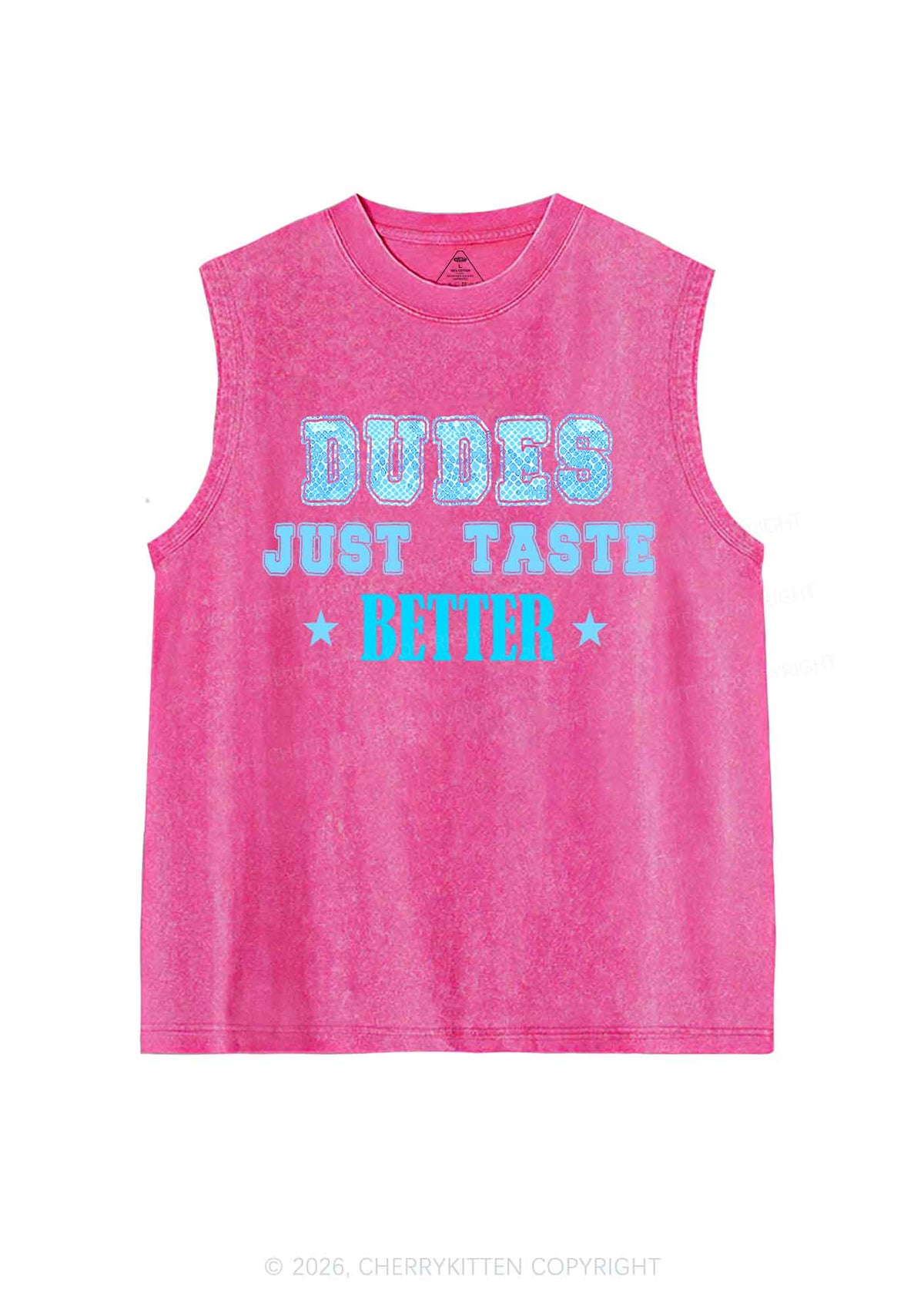 Dudes Just Taste Better Pride Y2K Washed Muscle Tank Cherrykitten
