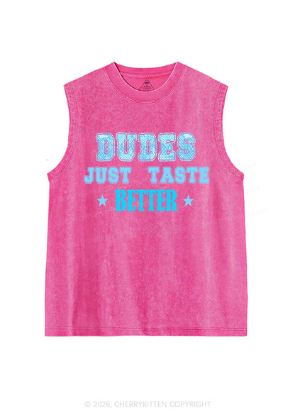 Dudes Just Taste Better Pride Y2K Washed Muscle Tank Cherrykitten