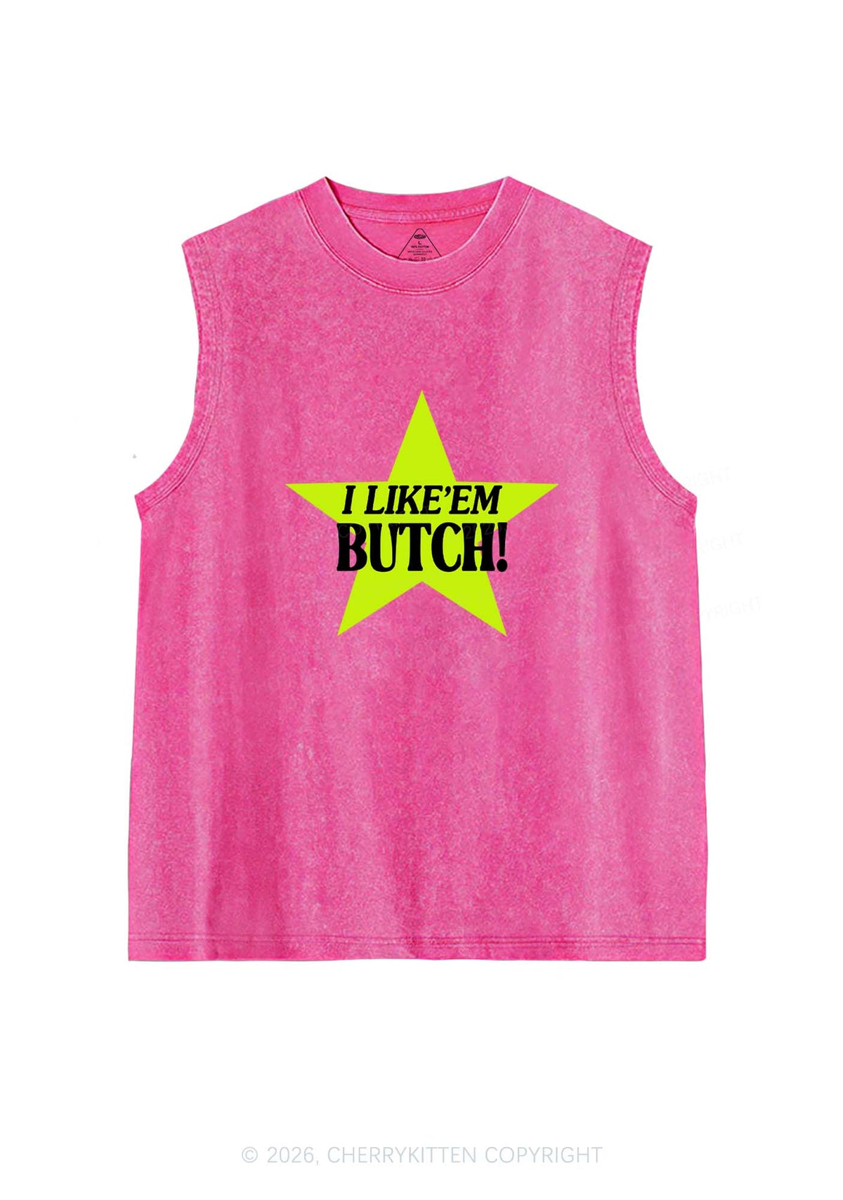 I Like Butch Pride Y2K Washed Muscle Tank Cherrykitten