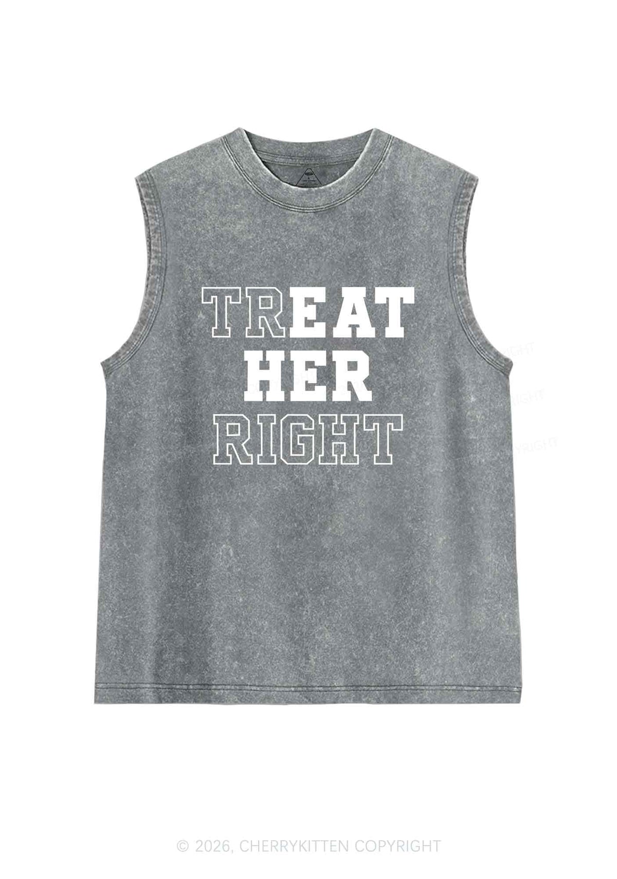Eat Her Right Pride Y2K Washed Muscle Tank Cherrykitten