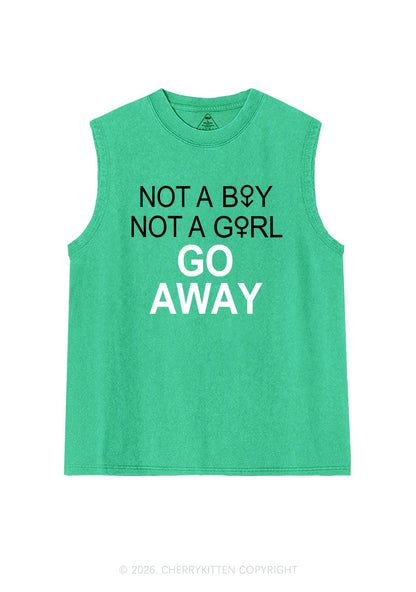 Go Away Pride Y2K Washed Muscle Tank Cherrykitten