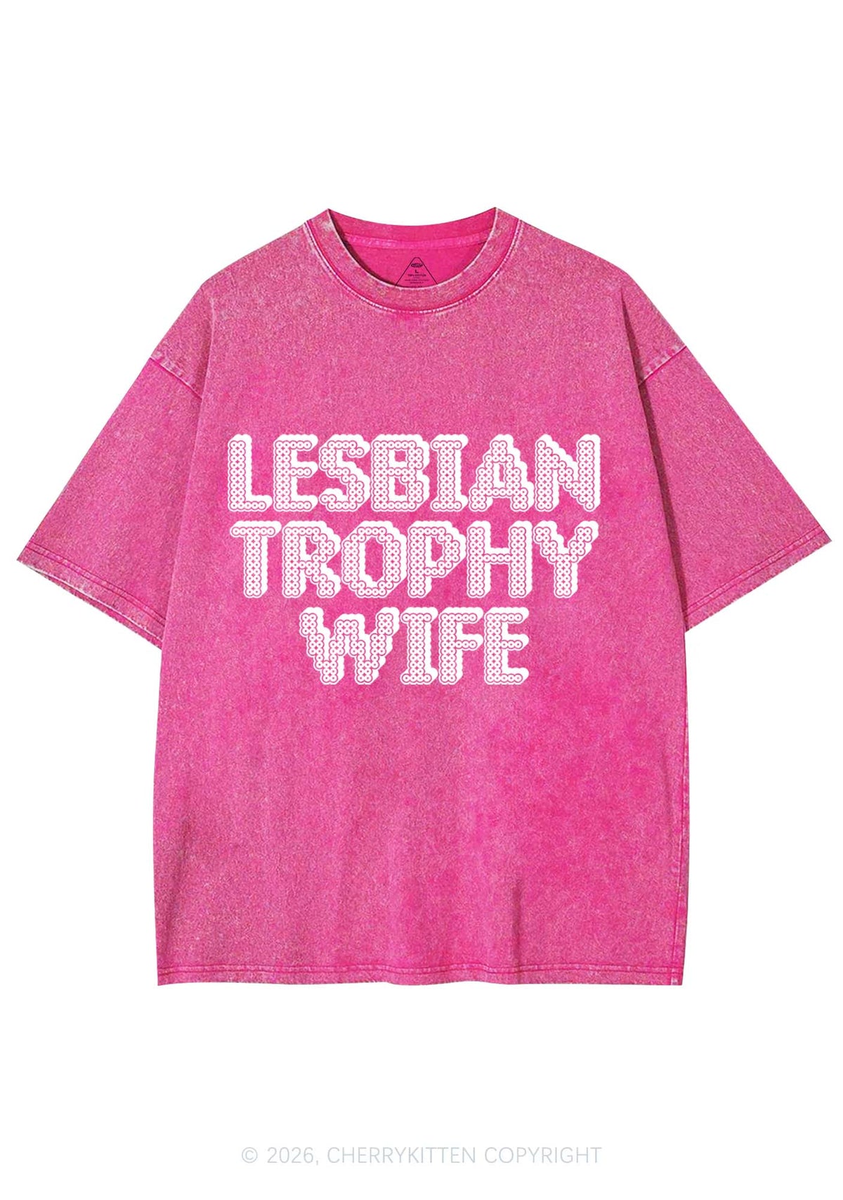 Lesbian Trophy Wife Pride Y2K Shirts Washed Tee Cherrykitten