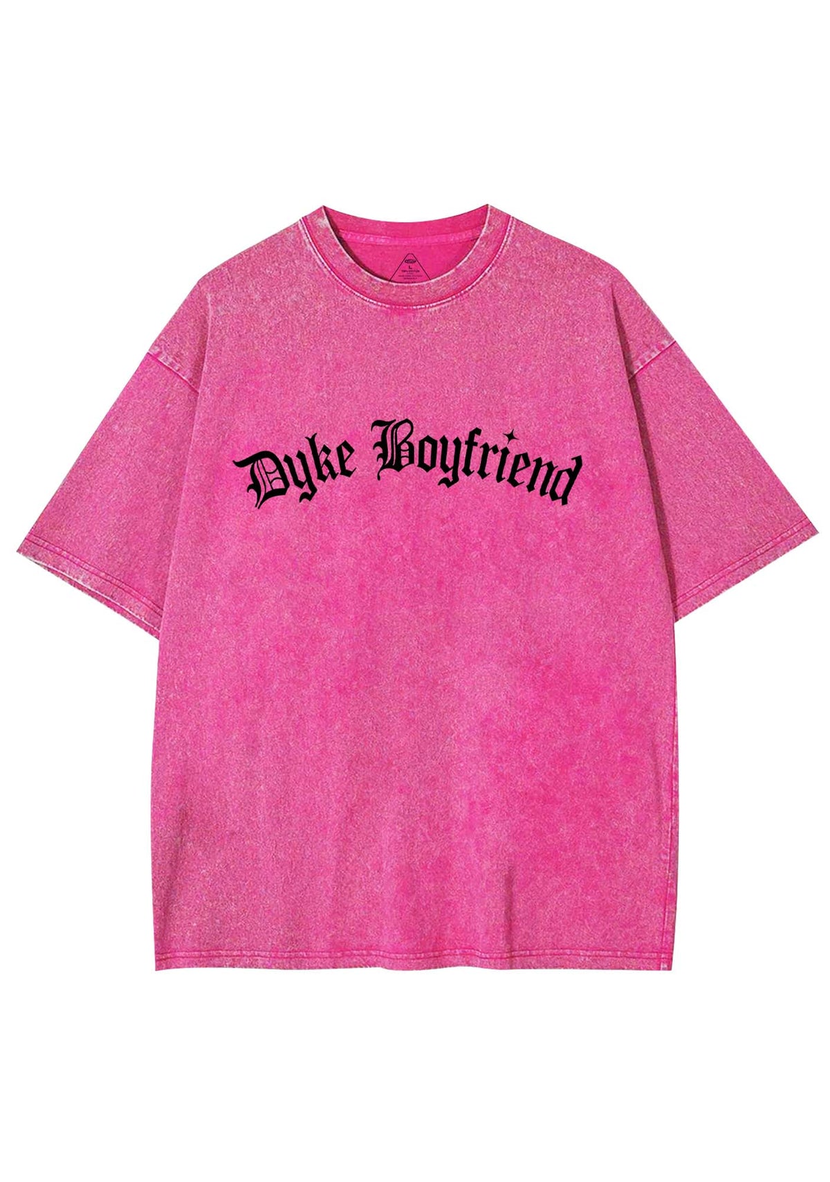 Dyke Boyfriend Pride Y2K Shirts Washed Tee Cherrykitten