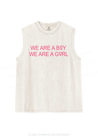 We Are A Boy Pride Y2K Washed Muscle Tank Cherrykitten