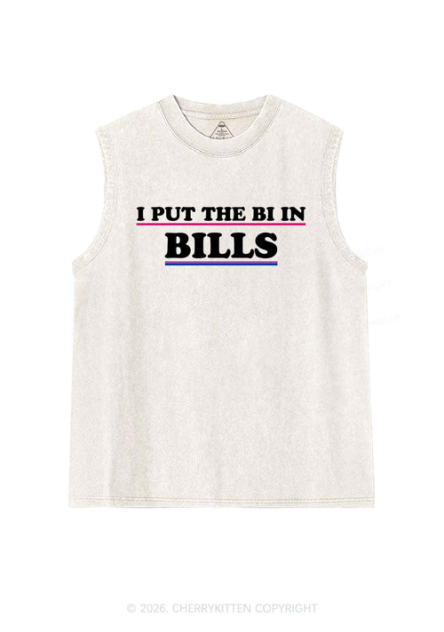I Put The Bi In Bills Pride Y2K Washed Muscle Tank Cherrykitten