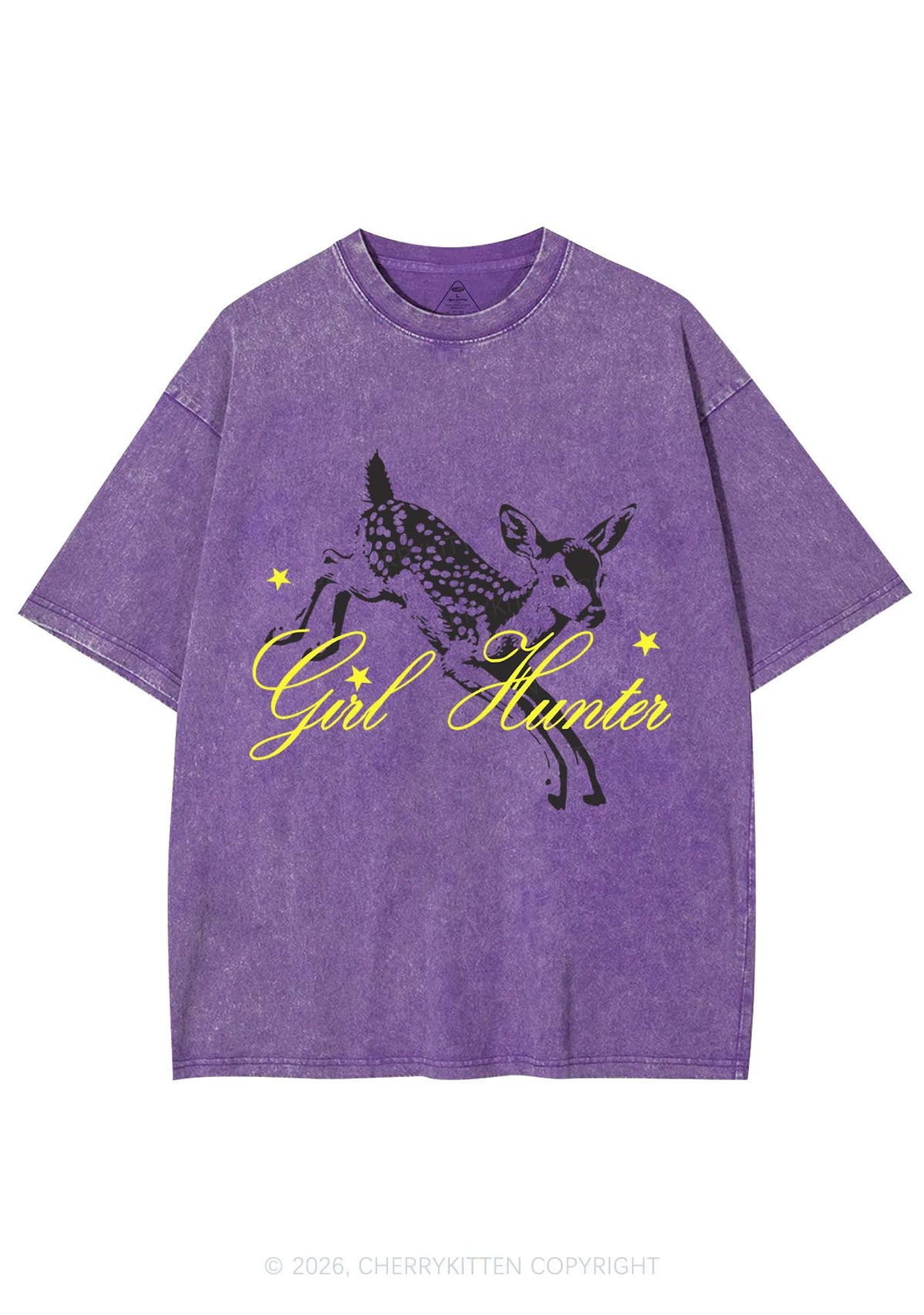 Girl Hunter Deer Pride Y2K Shirts Washed Tee Cherrykitten