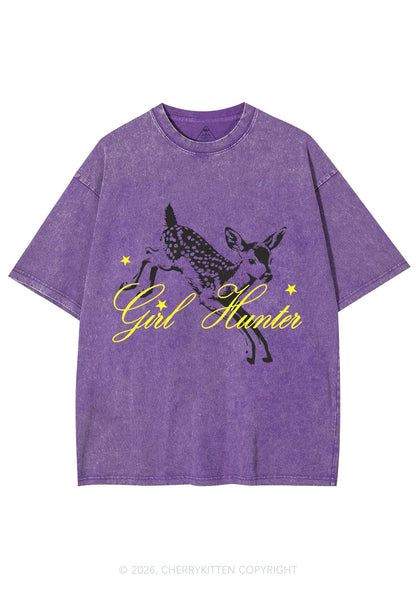 Girl Hunter Deer Pride Y2K Shirts Washed Tee Cherrykitten