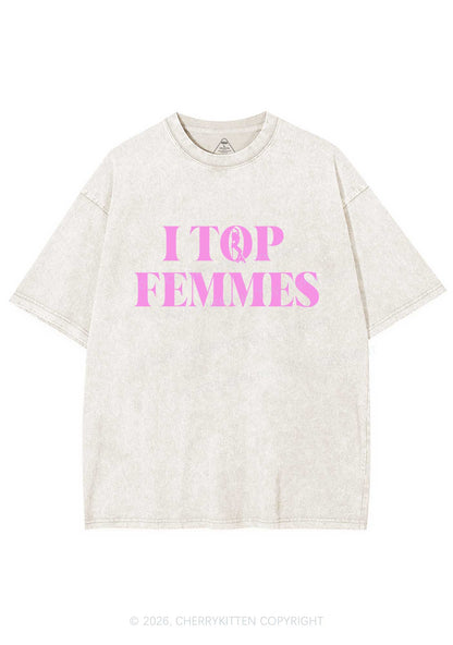 I Top Femmes Pride Y2K Shirts Washed Tee Cherrykitten