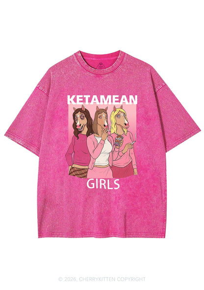 K Horse Girls Y2K Shirts Washed Tee Cherrykitten
