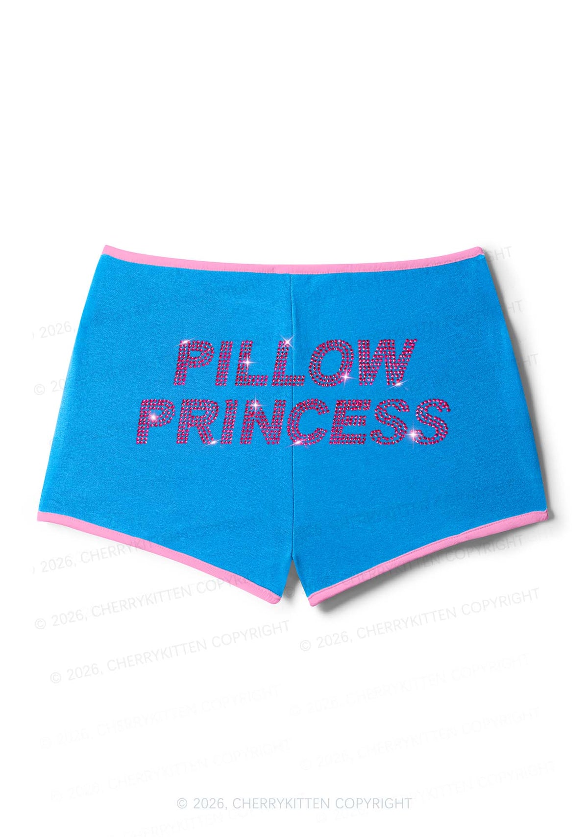 Rhinestone Pillow Princess Y2K Booty Shorts Cherrykitten
