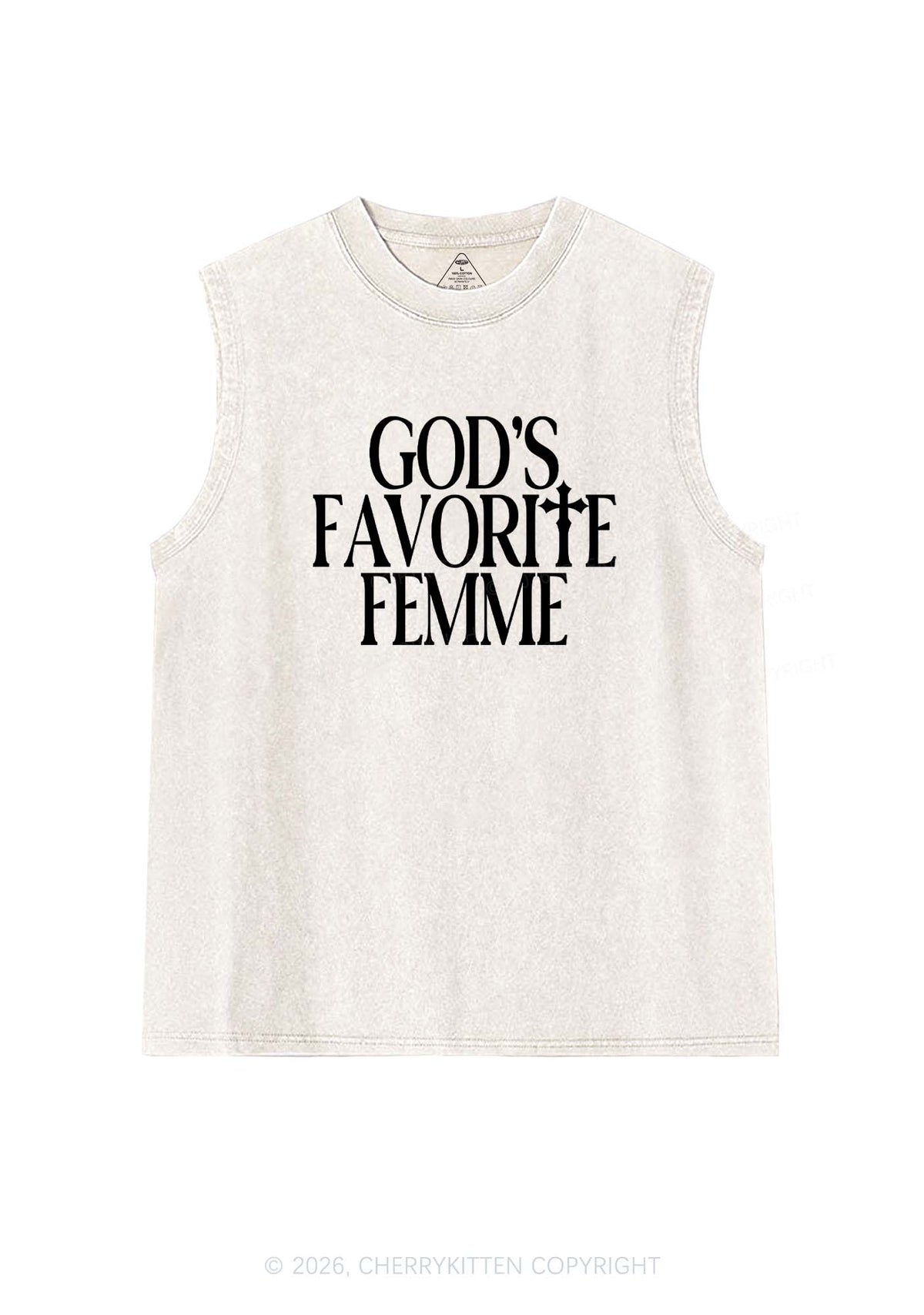 Gods Favorite Femme Pride Y2K Washed Muscle Tank Cherrykitten