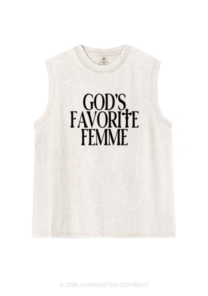 Gods Favorite Femme Pride Y2K Washed Muscle Tank Cherrykitten