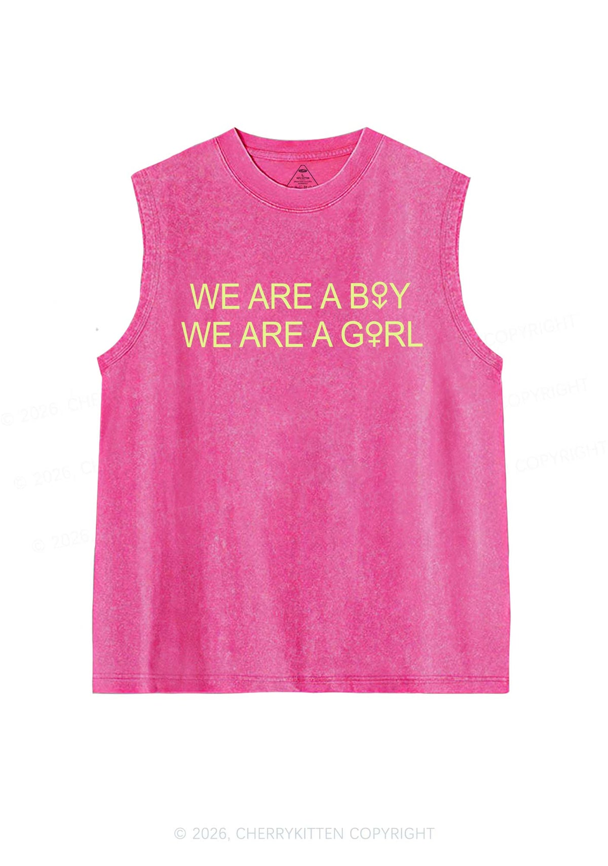 We Are A Boy Pride Y2K Washed Muscle Tank Cherrykitten