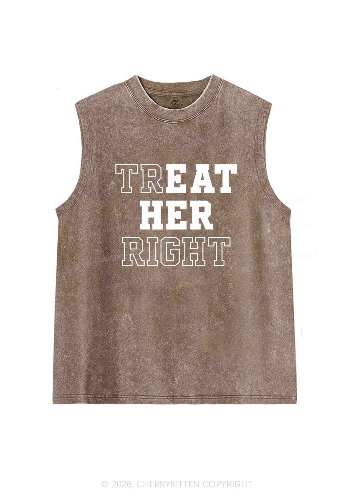 Eat Her Right Pride Y2K Washed Muscle Tank Cherrykitten