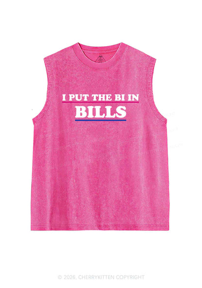 I Put The Bi In Bills Pride Y2K Washed Muscle Tank Cherrykitten
