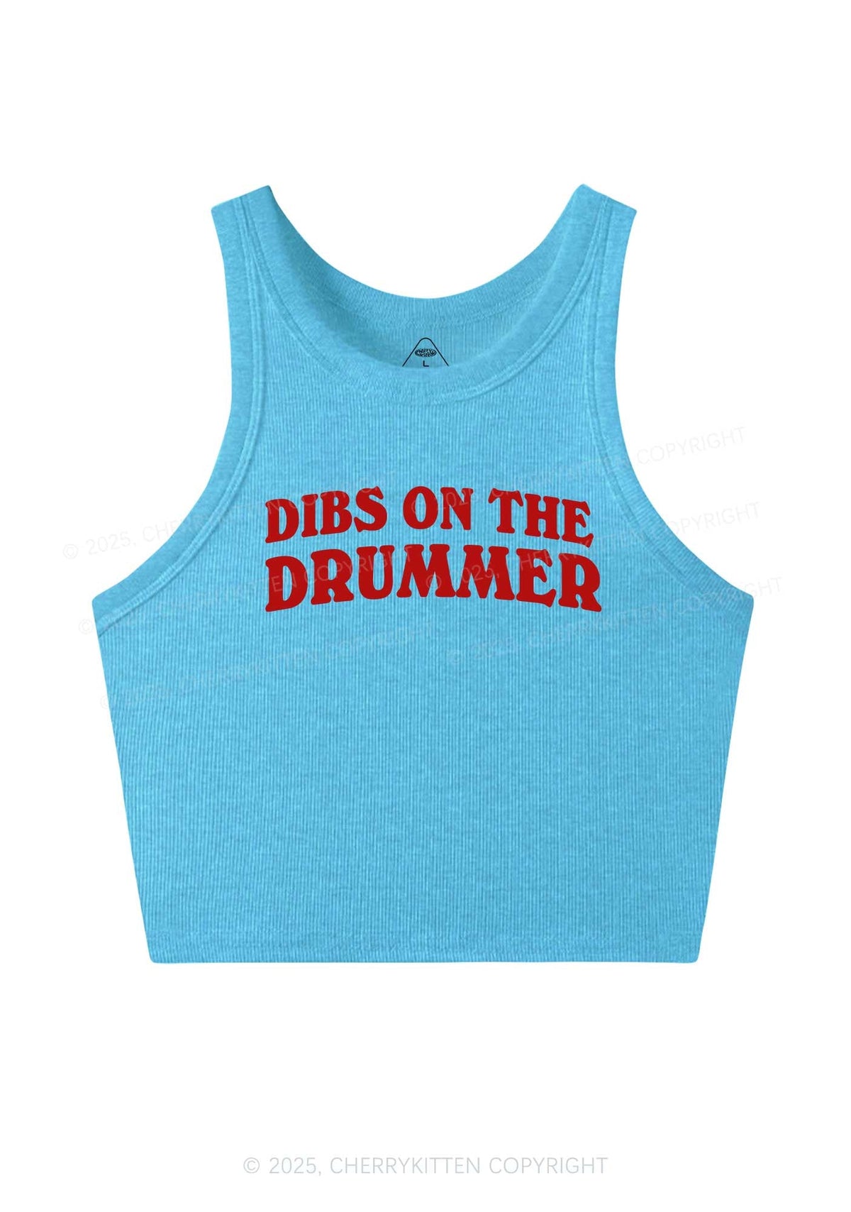 Dibs On The Drummer Y2K Crop Tank Top Cherrykitten