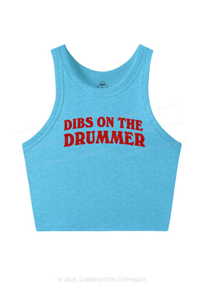 Dibs On The Drummer Y2K Crop Tank Top Cherrykitten