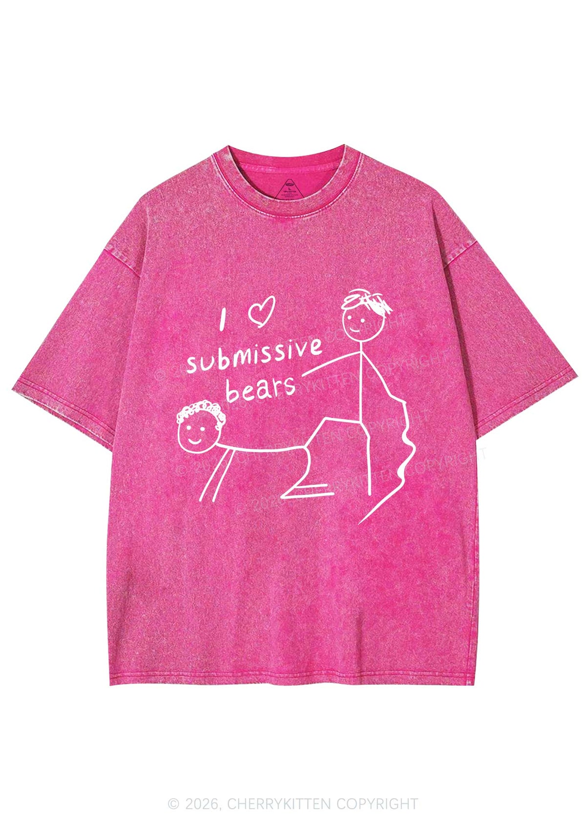 I Love S Bears Y2K Shirts Washed Tee Cherrykitten