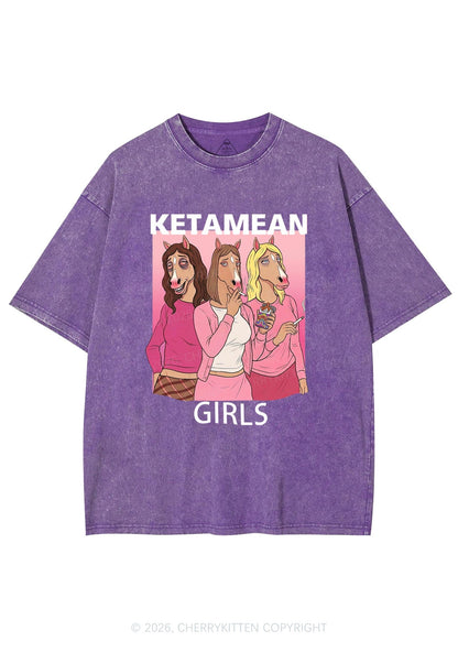 K Horse Girls Y2K Shirts Washed Tee Cherrykitten