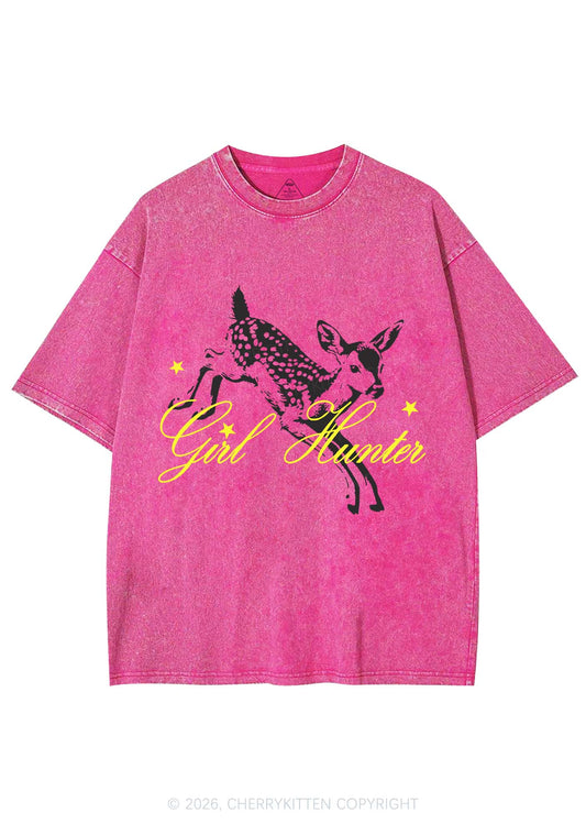 Girl Hunter Deer Pride Y2K Shirts Washed Tee Cherrykitten