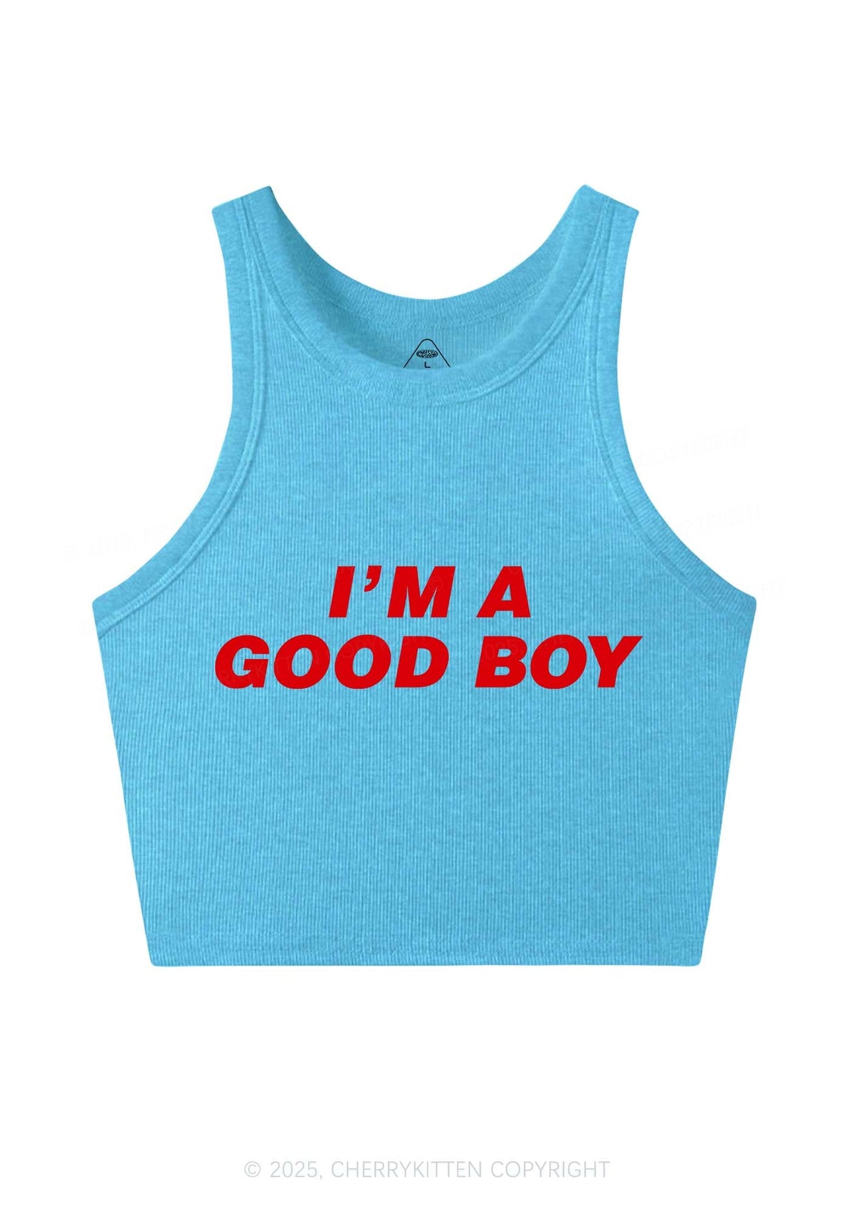 Im A Good Boy Y2K Crop Tank Top Cherrykitten