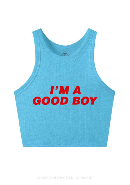 Im A Good Boy Y2K Crop Tank Top Cherrykitten