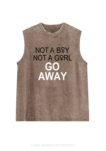 Go Away Pride Y2K Washed Muscle Tank Cherrykitten
