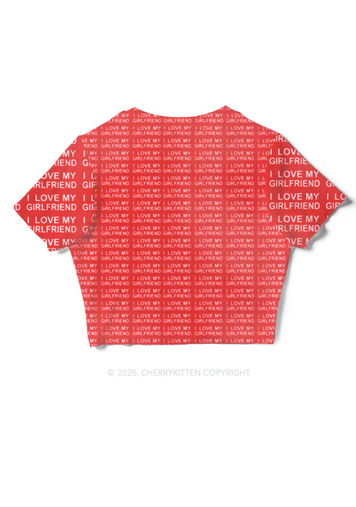 I Love My Girlfriend Y2K Mesh Crop Top Cherrykitten