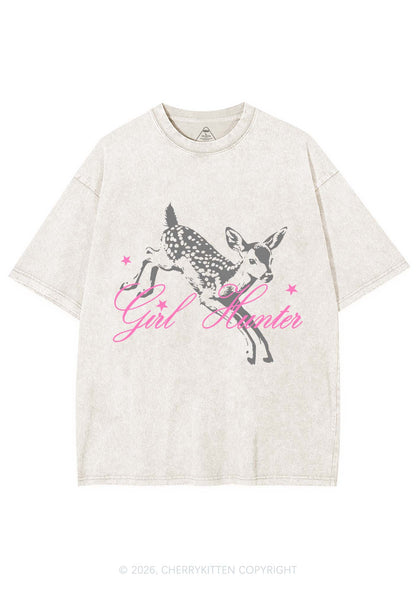 Girl Hunter Deer Pride Y2K Shirts Washed Tee Cherrykitten