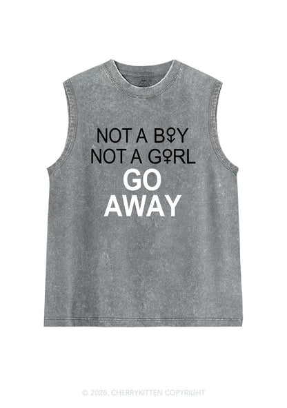 Go Away Pride Y2K Washed Muscle Tank Cherrykitten