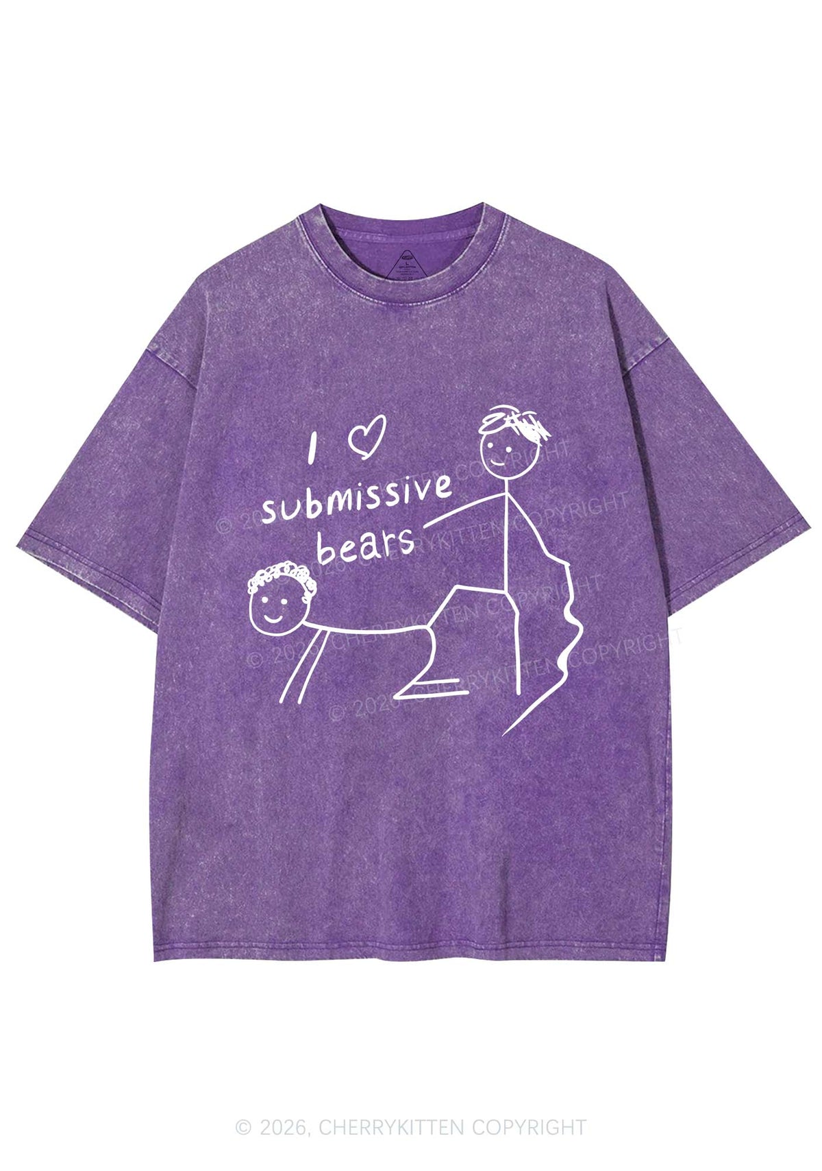 I Love S Bears Y2K Shirts Washed Tee Cherrykitten