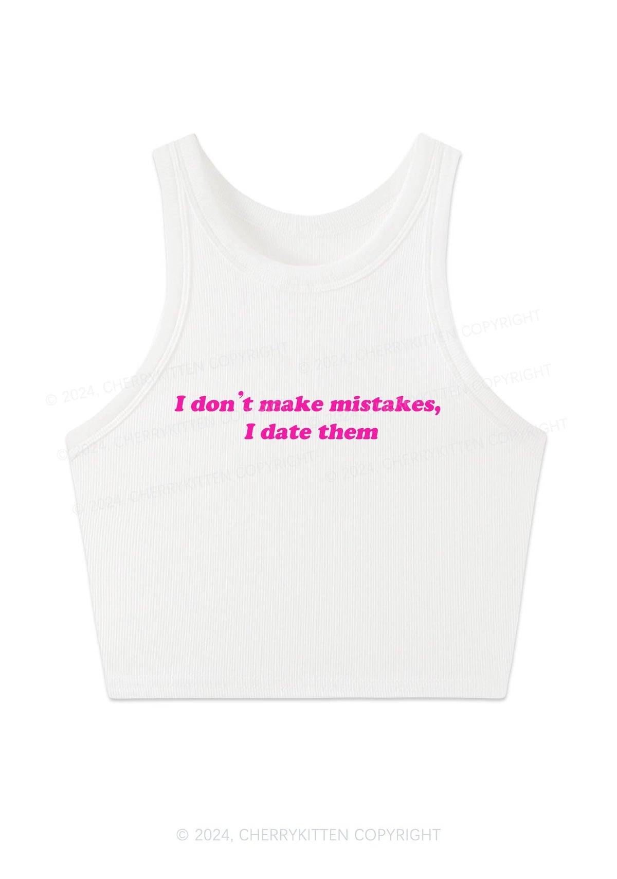 I Don't Make Mistakes Y2K Crop Tank Top Cherrykitten