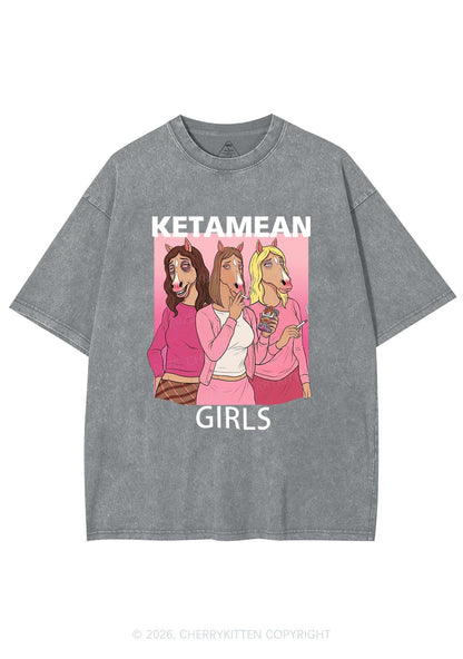 K Horse Girls Y2K Shirts Washed Tee Cherrykitten