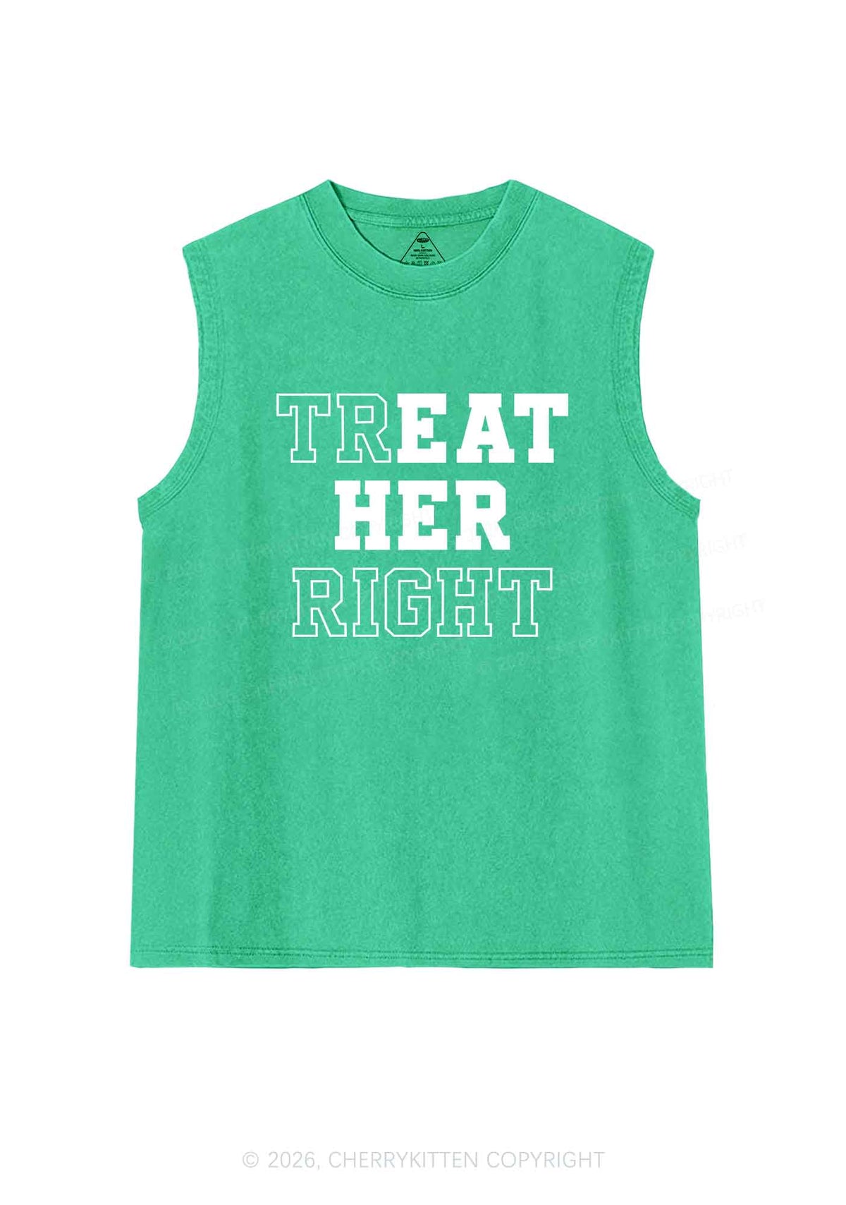 Eat Her Right Pride Y2K Washed Muscle Tank Cherrykitten