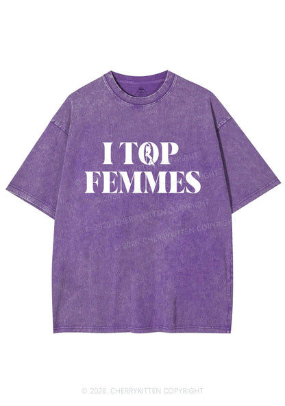 I Top Femmes Pride Y2K Shirts Washed Tee Cherrykitten