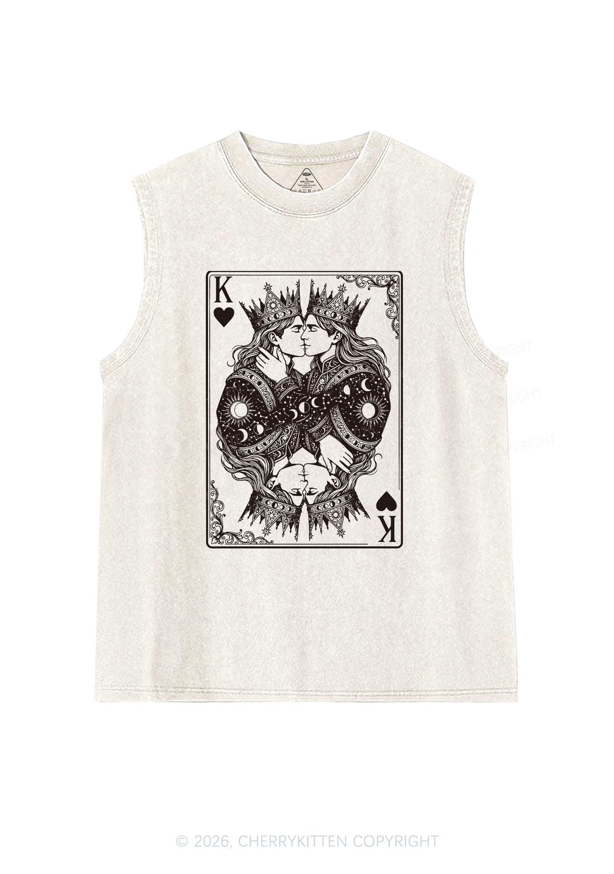 Kings Kissing Pride Y2K Washed Muscle Tank Cherrykitten